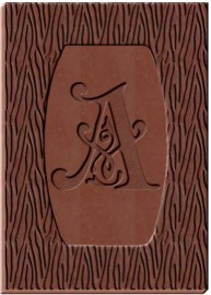 SINGLE LETTER MONOGRAM BARK CHOCOLATE MOLDS